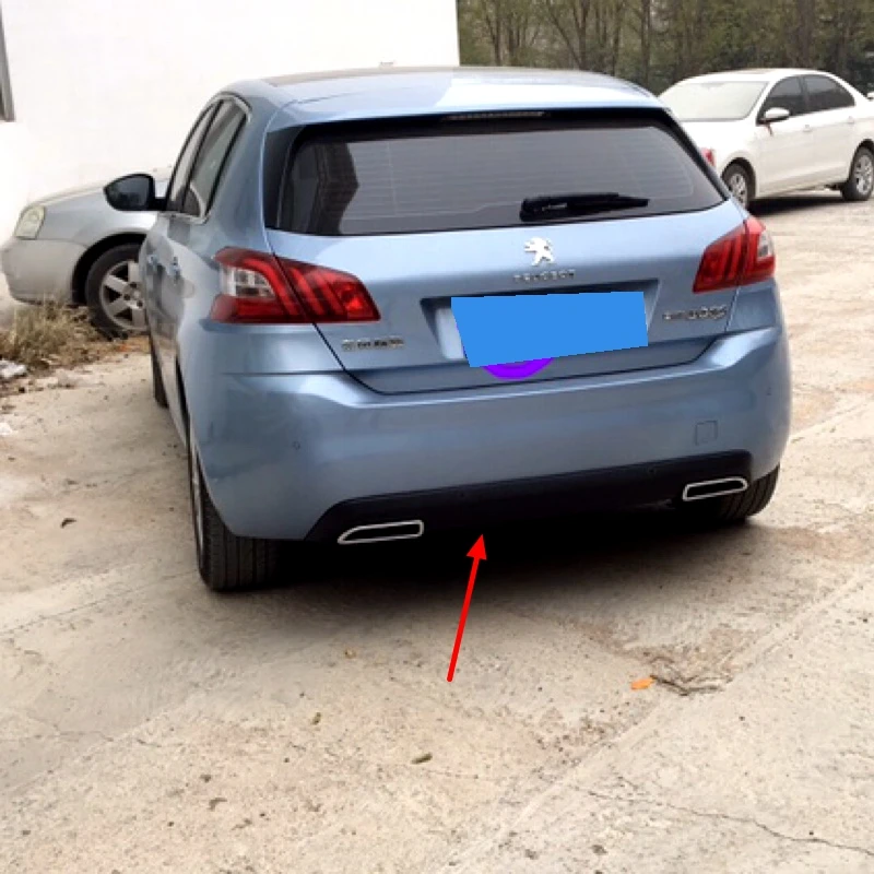 Задний бампер спойлер для peugeot 308 диффузор, губа на задний бампер защитные бамперы