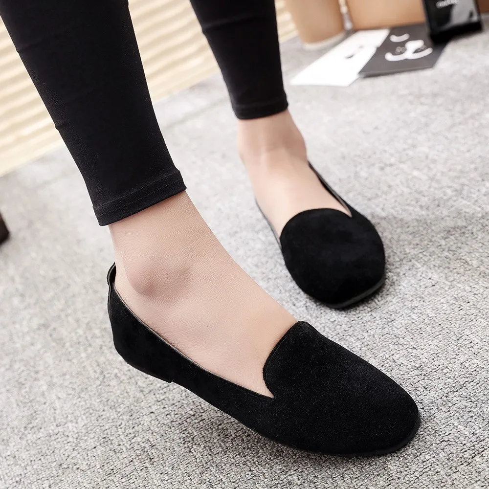 large size womens flat shoes