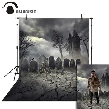 

Allenjoy photo background Halloween Grave Skeleton castle tree dark Photostudio Backgrounds for photographing for photography