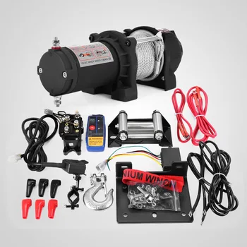 

Electric Winch Hoist Cable 12V Cable Winch 1360kg / 3000lbs Electric Winch with Remote Control (1360kg)