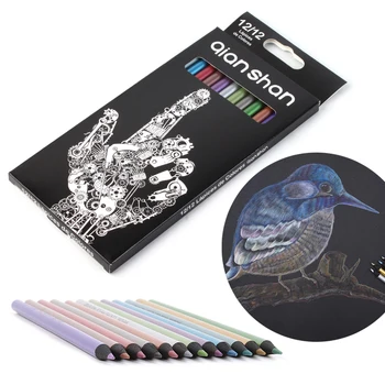

Metallic Colored Pencils 12 Colors - Non-Toxic Wood Colored Pencils Pre-sharpened Wooden Sketching Pencils Set for Art Drawing