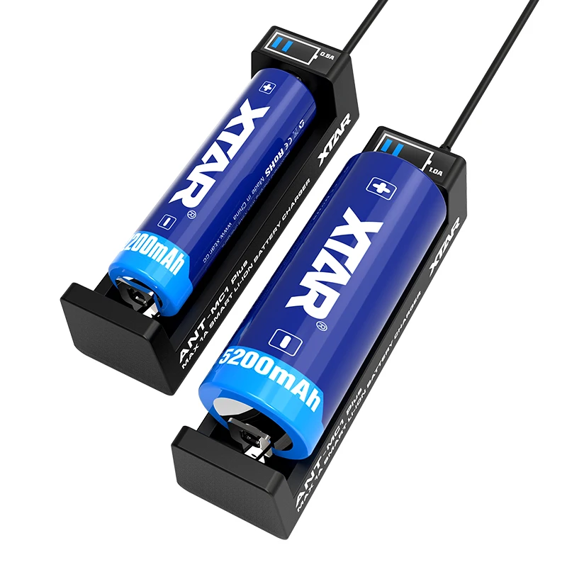 XTAR USB зарядное устройство MC1 PLUS зарядный ток 0.5A 1A 3,6 В/3,7 в литий-ионный аккумулятор 10400-26650 18650 20700 21700 ЖК-зарядное устройство