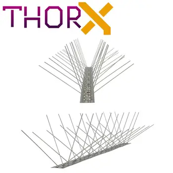 

MH-04-SL 4 row pigeon bird spikes spike on stainless steel base - high quality solution for bird control spikes