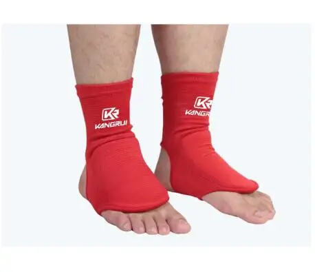 KS515 Red Хлопок боксерские щитки MMA подъем протекторы Защита ног TKD кикбоксинг pad Muaythai тренировка ног поддержка протекторы - Цвет: KS515 Red