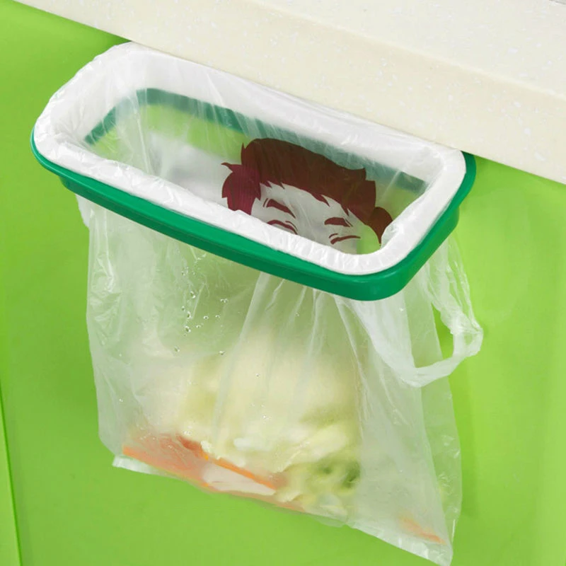 Plastic Attach-A-Trash Hanging Trash Bag Holder Cabinet Door Rack Rubbish Home Kitchen Tools | Дом и сад