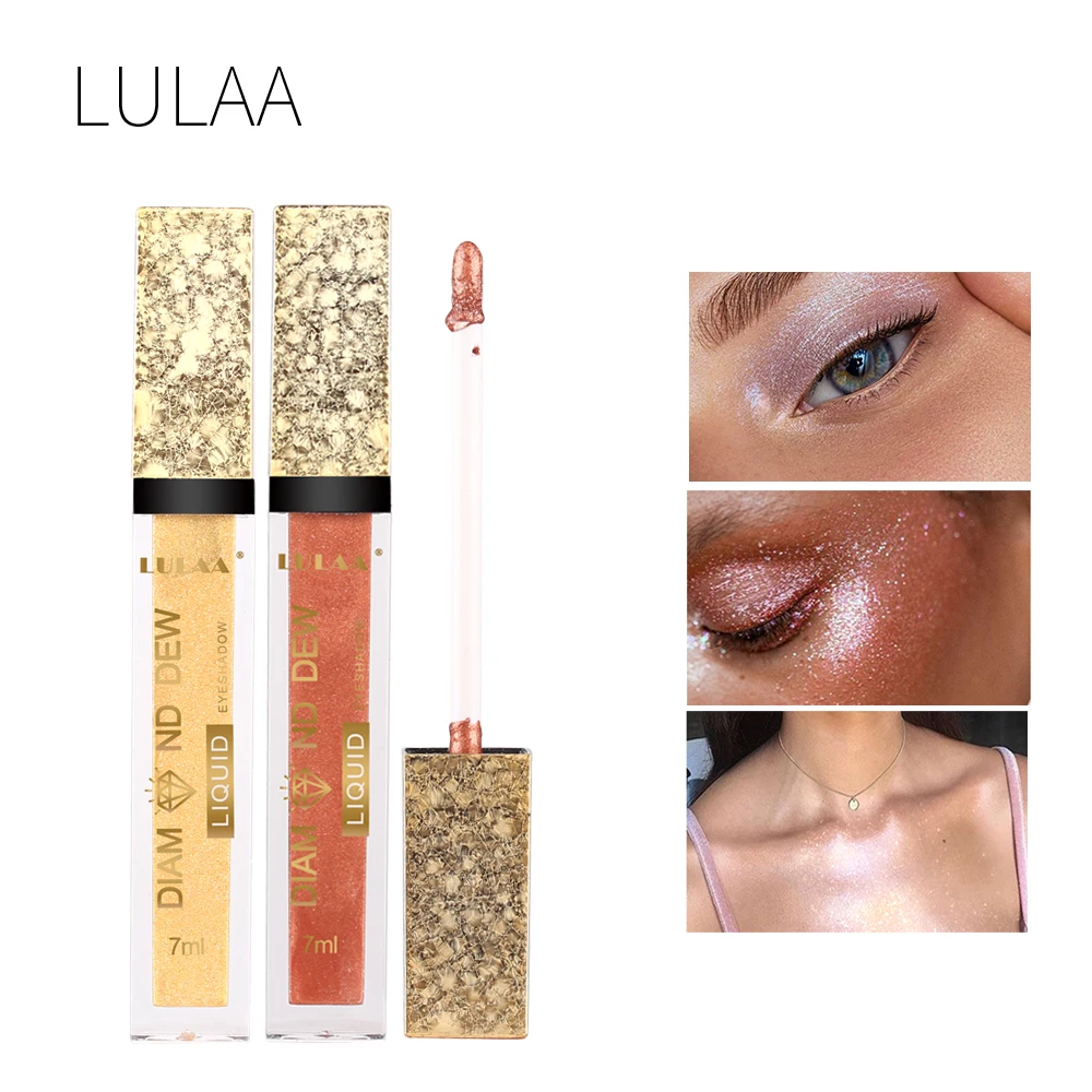 12 цветов квадратная трубка блестящие алмазные тени для век пигмент блестящая