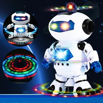 2018 nowy elektroniczny Walking tańczący Robot zabawki z muzyką rozjaśniający dla dzieci dropshipping tanie i dobre opinie CN (pochodzenie) 8-11 lat Dancing Robot lcz987 BOYS Z tworzywa sztucznego Gorillas Mini Be careful