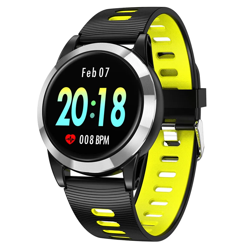 R15 спортивные Смарт-часы монитор сердечного ритма кровяного давления IP67 Водонепроницаемый Bluetooth наручные часы для Android IOS Телефон - Цвет: Silver Yellow