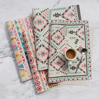 

10Pcs/Lot Bohemian PVC Table Mat Waterproof Oil-proof Non-slip High Temperature Heat Insulation Design Table Mats for Dinner