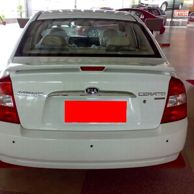 Для Kia Cerato 2005-2013 задний спойлер высокого качества ABS Материал грунтовка цвет украшение в виде хвостового крыла для Cerato