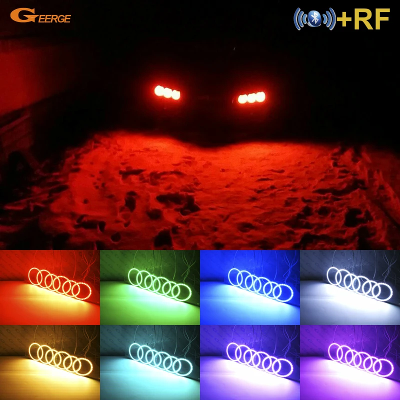 

For Alfa Romeo Brera Spider 2005-2011 Excellent RF remote Bluetooth APP Multi-Color Ultra bright RGB LED Angel Eyes kit