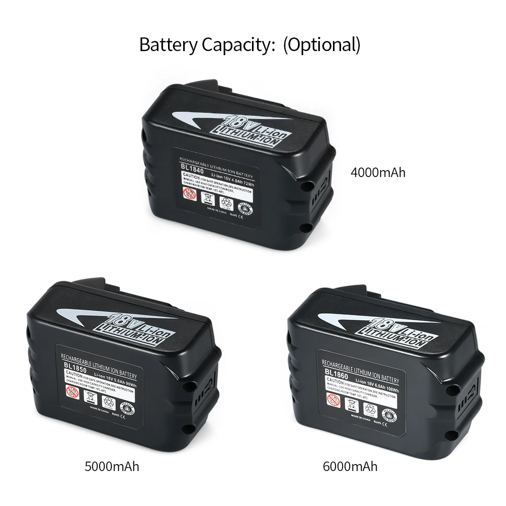 

Replacement Lithium Battery for Makita 18V Li-ion Battery High Capacity NI-MH Battery for Power Tool Replacement Battery