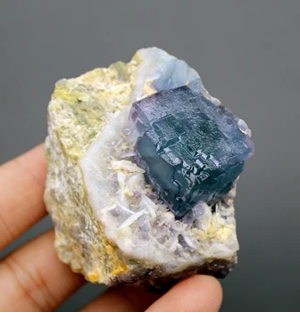 

129g Natural Stepped Multilevel blue fluorite Mineral specimen cluster mineral Stones and crystals Healing crystal