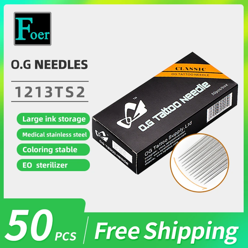 

O.G Tattoo Needles Original Supplies Tattoo Needle Sterile Revolution Steel Disposable Sterilize Shader Microblading 1213TS2