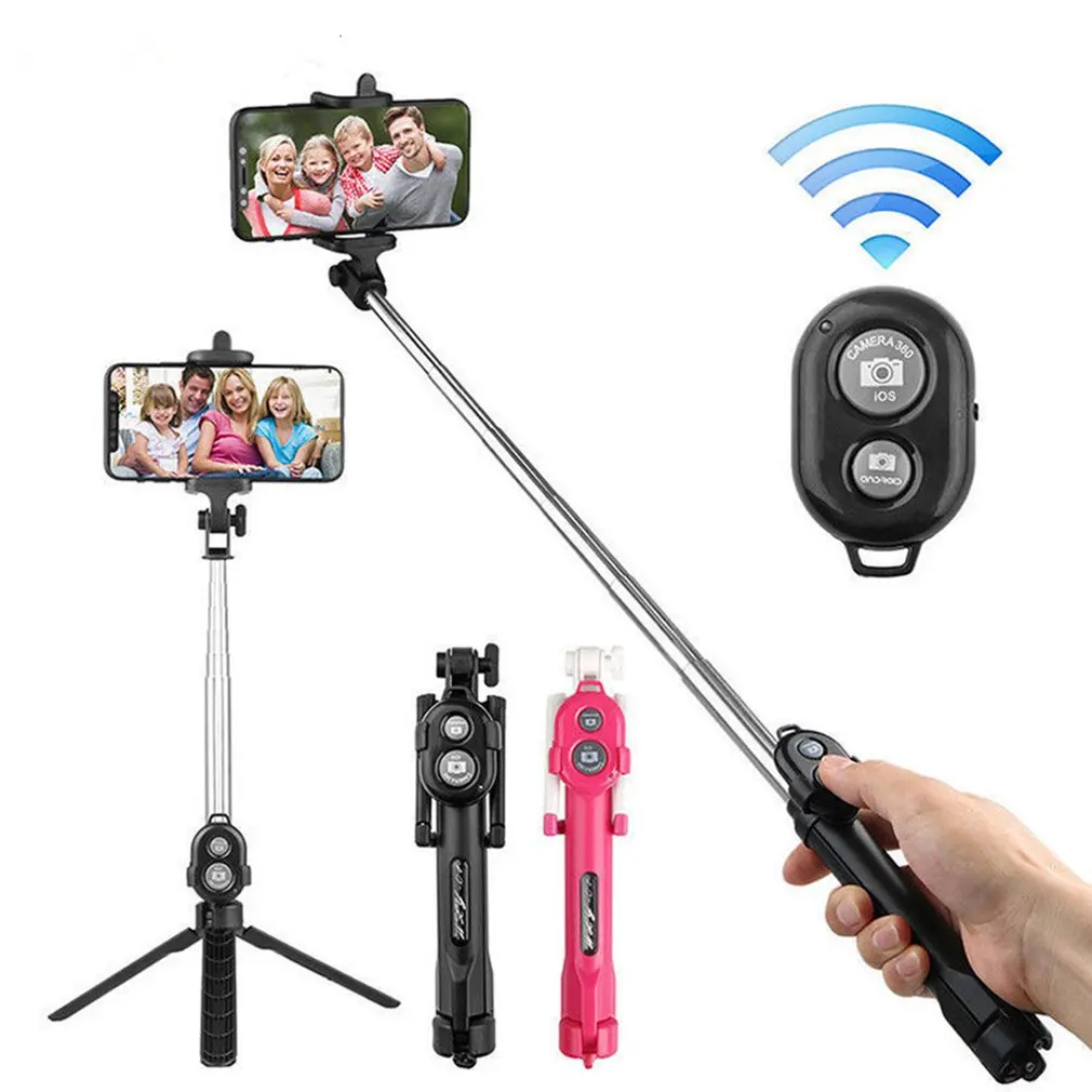 

Roreta 3 in 1 Selfie Stick Foldable Mini Tripod Expandable Monopod with Remote Control for Ios System Android Phone