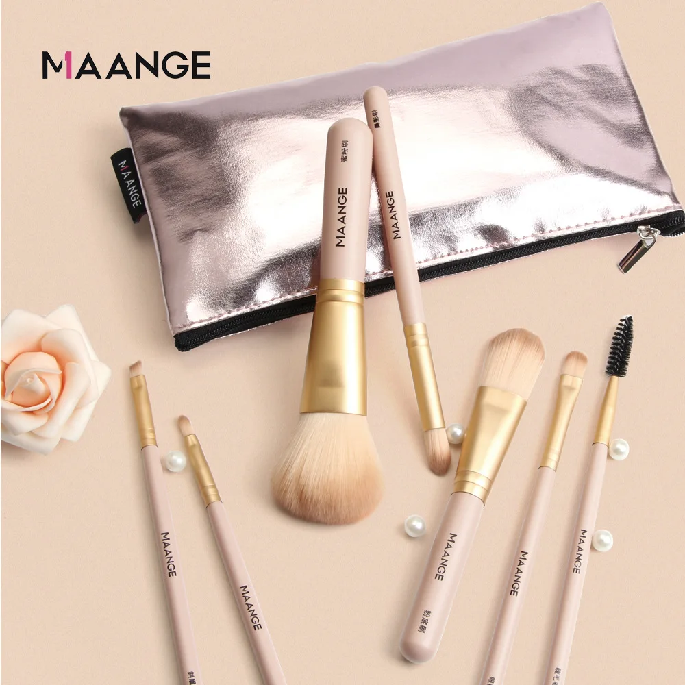 

MAANGE New 7 Makeup Brush Makeup Tools With Makeup Brush Bag