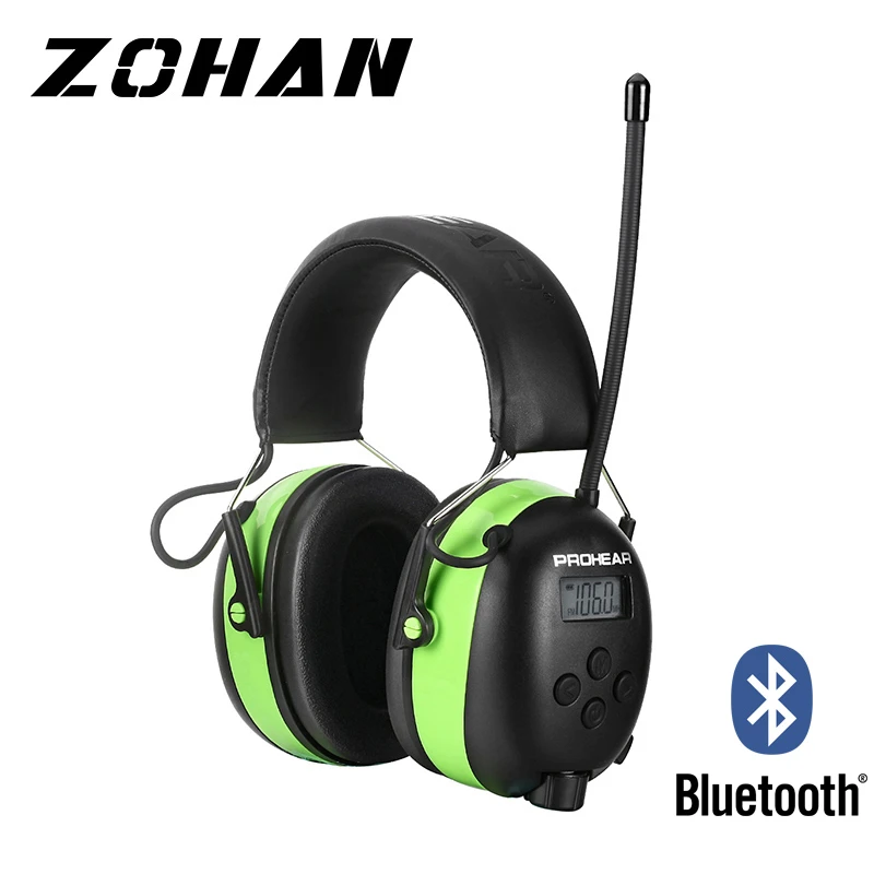 Radio Hearing Protection electronic earmuffs AM/FM 5.0 Bluetooth headphones for Mowing Safety Ear muffs 2000mAh Lithium Battery electrical gloves