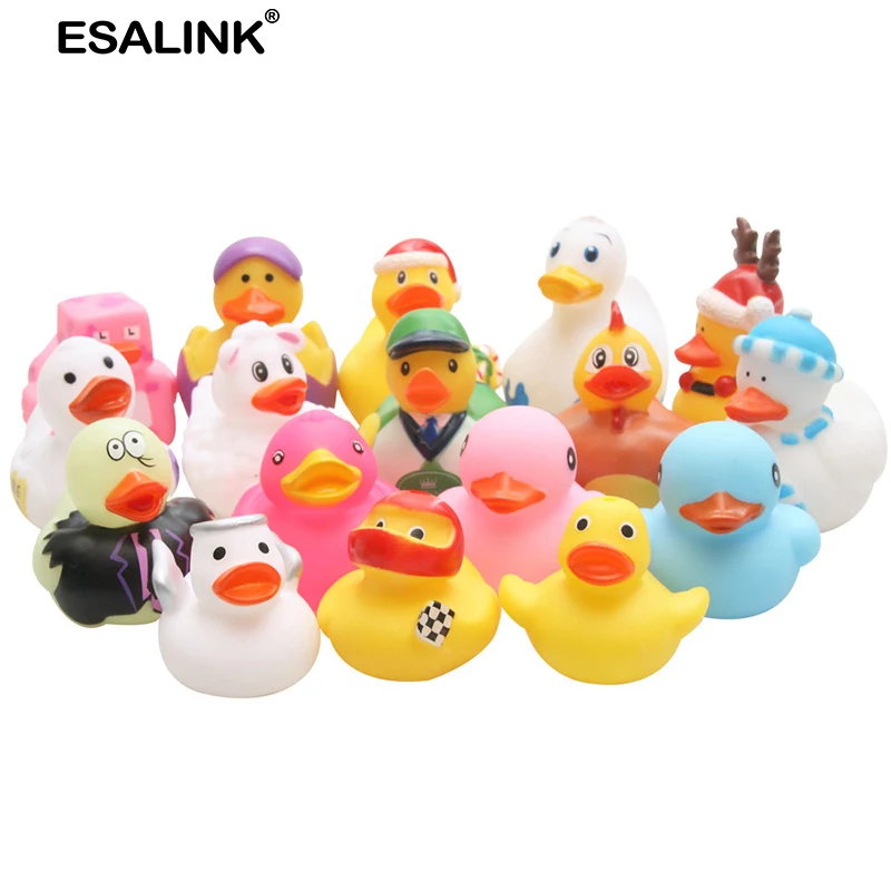 ESALINK20/10/5 шт. случайный маленький красочный резиновый поплавок пищалка звук утка