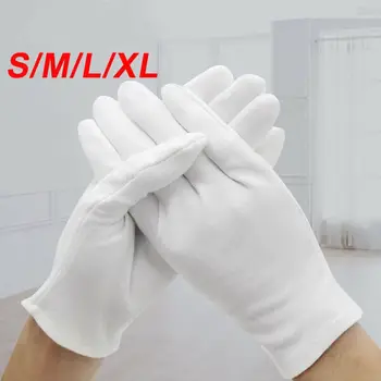 

6Pair White Labor Insurance Thick Cotton Work Cotton Cloth Thin Medium and Thick Etiquette Wenwan Quality Inspection Gloves New