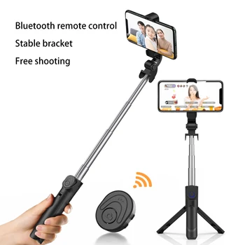 

Bluetooth Selfie Stick Foldable Tripod Expandable Control With Shutter Remote Self-Timer Artifact Rod 3 in 1 Wireless Tripod