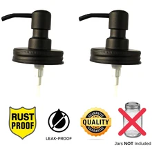 2 предмета Нержавеющая сталь стеклянная банка с завинчивающейся крышкой крышки дозатор для мыла, лосьона насос для Кухня Ванная комната PI669