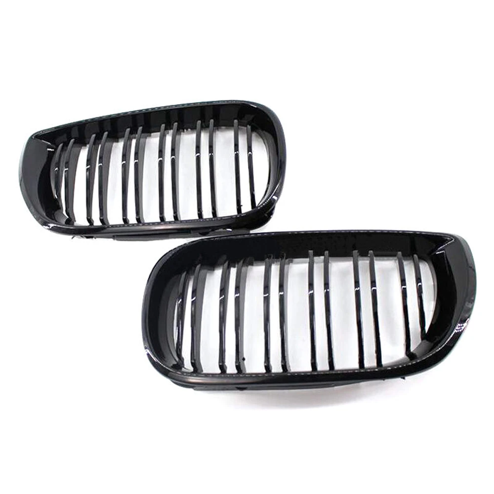 Car Front Bumper Kidney Hood Grille Racing Grill Bright Black For BMW E46 4-Doors  Touring Saloon 2002 2003 2004 2005