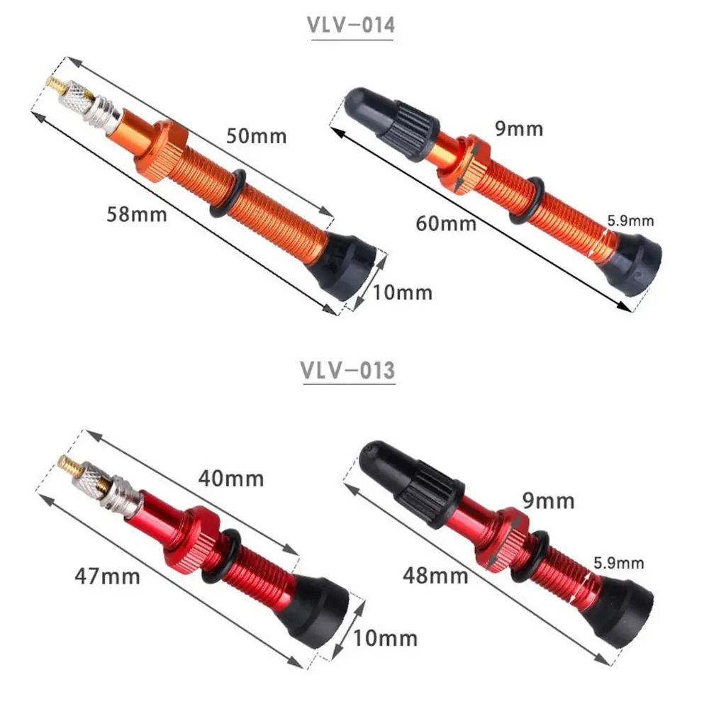 1Pair 48mm 60mm Presta Valve for Road MTB Bicycle Tubeless Tires Brass Core Alloy Stem Tubeless Sealant Compatible for bicycle tubeless valve,bicycle valve,bicycle air valve,bicycle valve core,tire valve core,air tyre valve stem