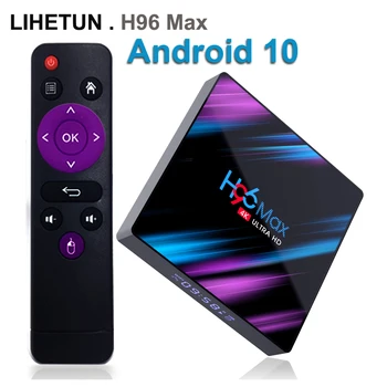 

H96 MAX Android 10 TV Box Rockchip RK3318 4K 2.4G 5G Wifi Bluetooth Youtube Netflix Google Play Set Top Box 2G 4G 16GB 32GB 64GB