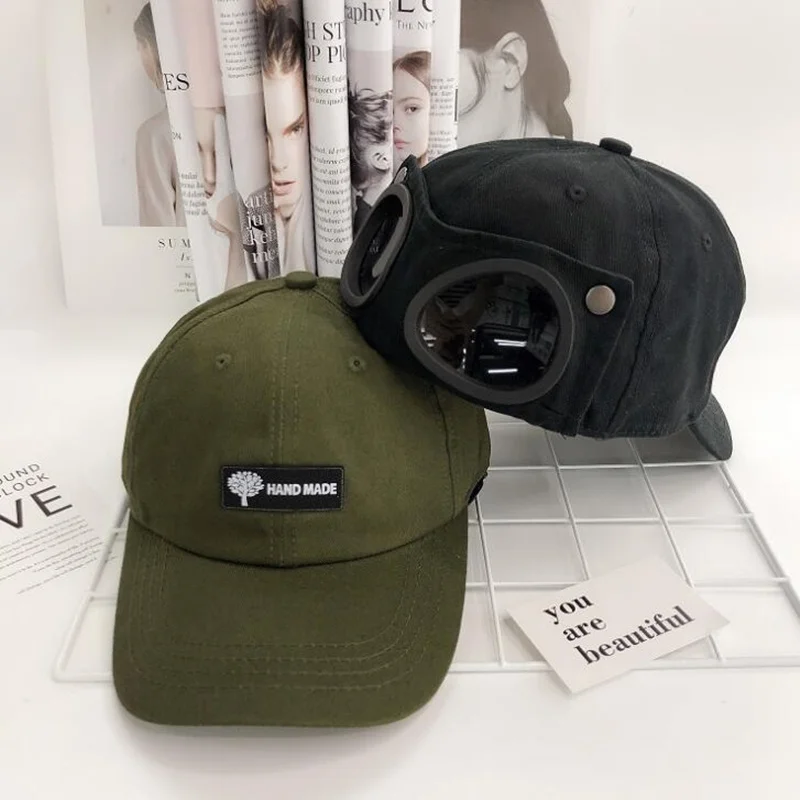 Новые очки пилота бейсбольная кепка sanpback Кепка для мальчиков и девочек в стиле хип-хоп ветрозащитная крутая Кепка gorros