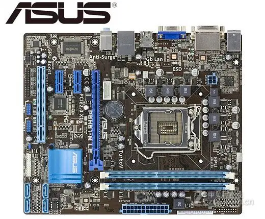 ASUS P8H61-M LE оригинальная материнская плата DDR3 LGA 1155 I3 I5 I7 32nm Процессор 16 Гб USB2.0 H61 б/у рабочего Материнская плата