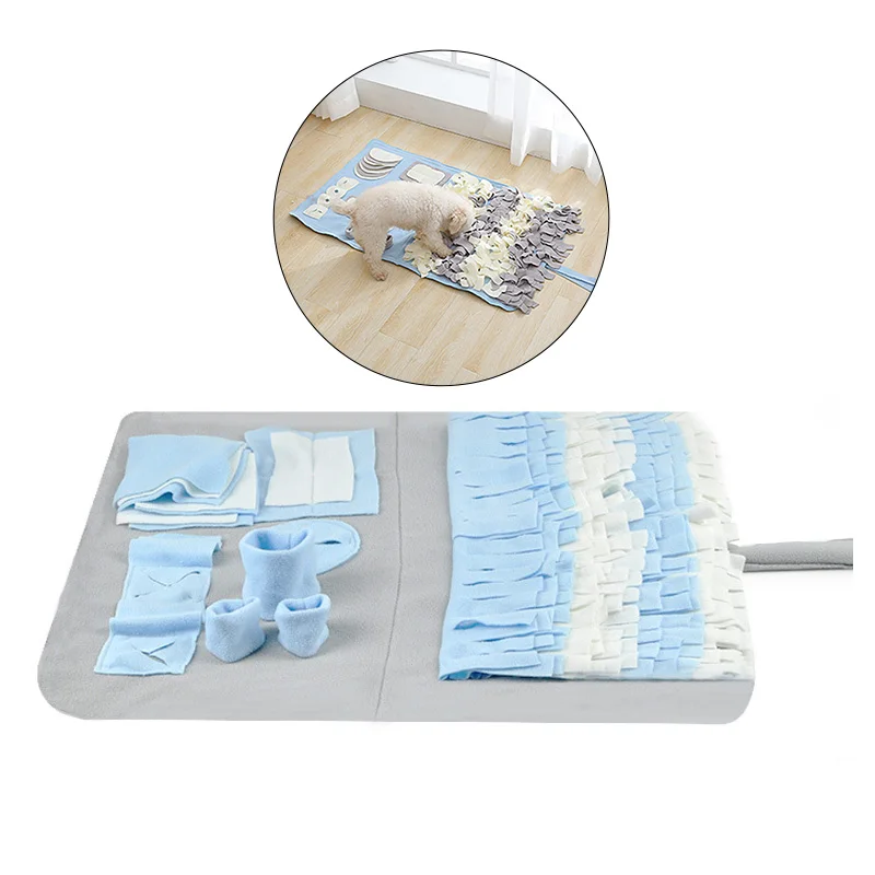 Dog Snuffle Mat Puppy Cat Pet Sniffing Training Soft Pet Nose Pad Puppy Activity Training Blanket Detachable Fleece Pads