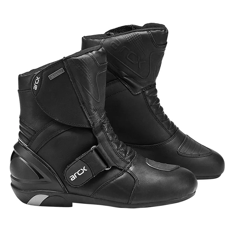 

Ax Mountain Scrambling Motorcycle Racing Boots Highway-Shatter-resistant Riding ji che xie Medium-length Men's Cowhide Waterproo