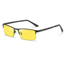 Новые деловые компьютерные очки ретро очки металлические квадратные плоские зеркальные унисекс голубые легкие блокирующие очки повседневные солнечные очки