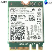 00JT475 00JT497 3165NGW беспроводной-AC двухдиапазонный для lenovo ThinkPad Bluetooth WiFi IBM карта ноутбук NGFF Wlan