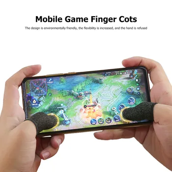 

2x Breathable PUBG Game Nylon Thumb Sleeve Gaming Finger Thumb Sleeve Gloves Sweat-Proof Controller Finger Covers