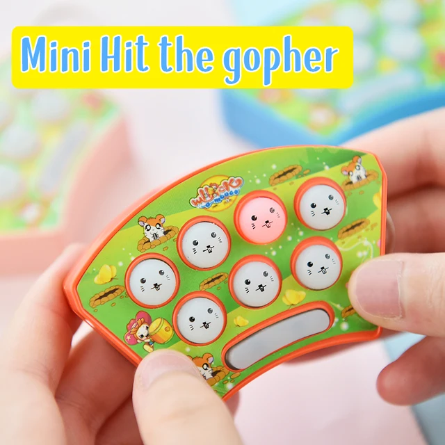 New Fun Mini Gopher Children's Palm Hands-on Speed Game with Light Music Puzzle Kids Holiday Toy Gift 1