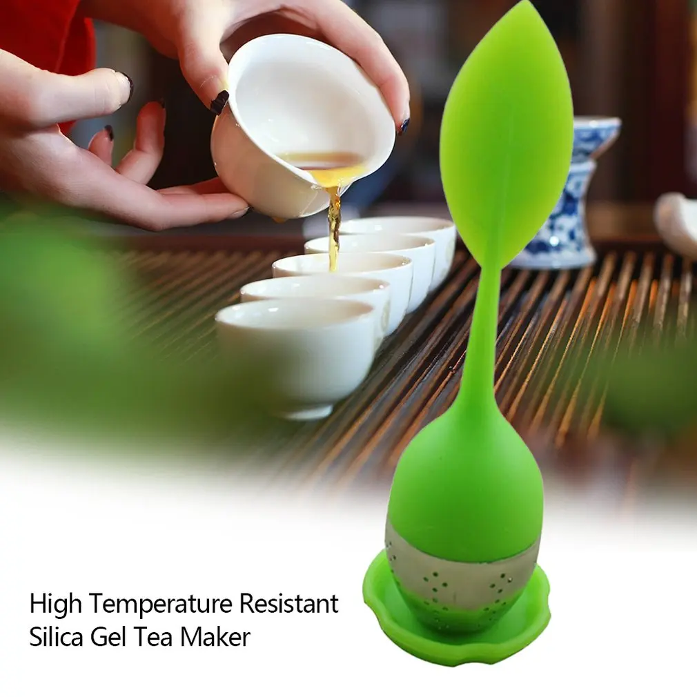 

1pc Silicone Tea Infuser Filter Stainless Steel Tea Ball Leaf Tea Strainer
