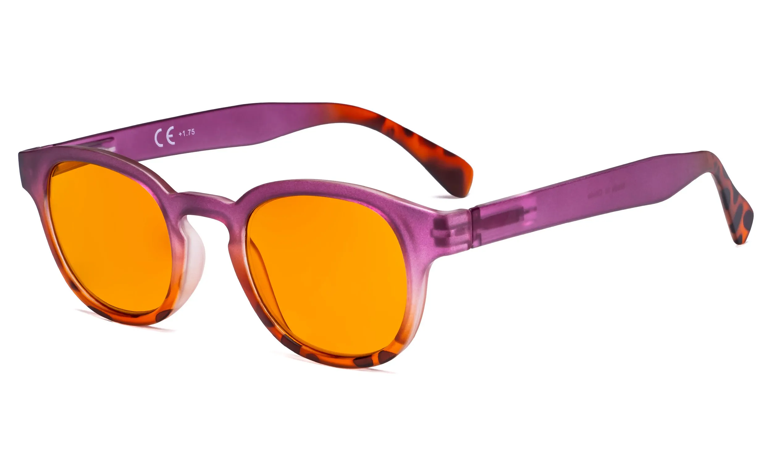 Purple DS124D Eyekepper, женский синий светильник, блокирующие очки с оранжевым тонированным фильтром, линзы для сна, антибликовые компьютерные Ридеры - Цвет оправы: Purple