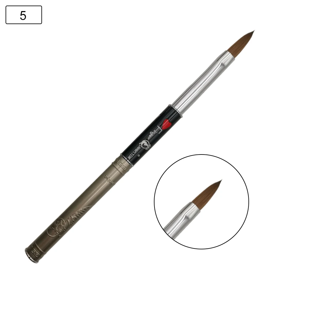 c10 Flat head Чистая Гелевая Кисть для ногтей, профессиональная кисть для маникюра, инструмент для маникюра, жидкая пудра, кисточка с кристаллами, специальная B062 - Цвет: c10 Flat head
