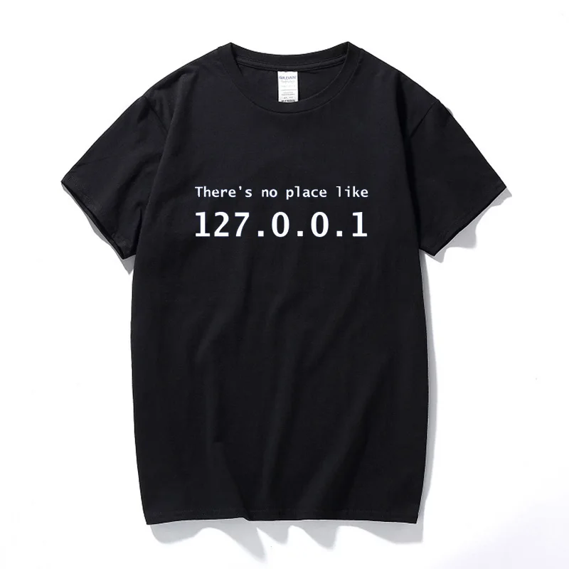 IP адрес забавная футболка нет места как 127.0.0.1 компьютерная смешная Футболка