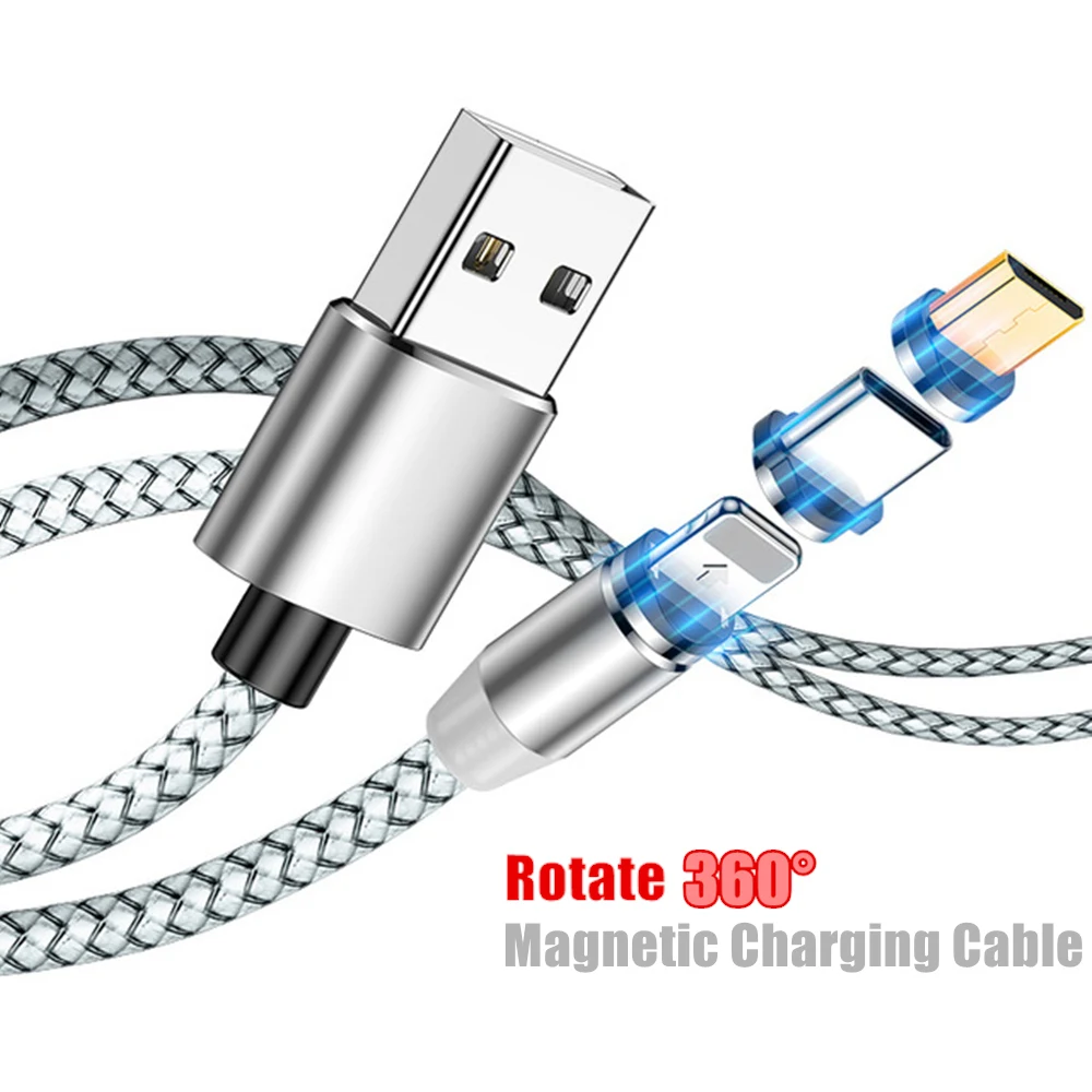 Магнитный зарядный кабель Micro USB Type C для телефона 6C Honor 7X 8X 8A Huawei P8 Y5 2018 Y6 Y7 P Smart 2019