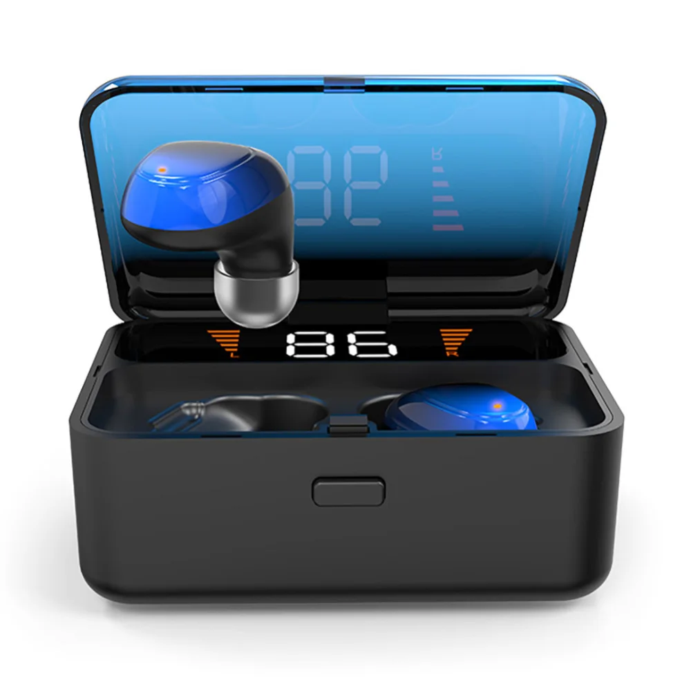 1 пара Bluetooth наушники V5.0 Touch беспроводные наушники стерео спортивные водонепроницаемые гарнитура громкой связи Мощный светодиодный дисплей с коробкой