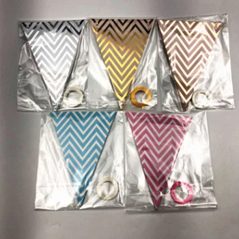 

Golden Silver Blue Pink Glitter With Wedding Banner Garland Wedding Decoration Wedding Party Background Streamers Ornaments