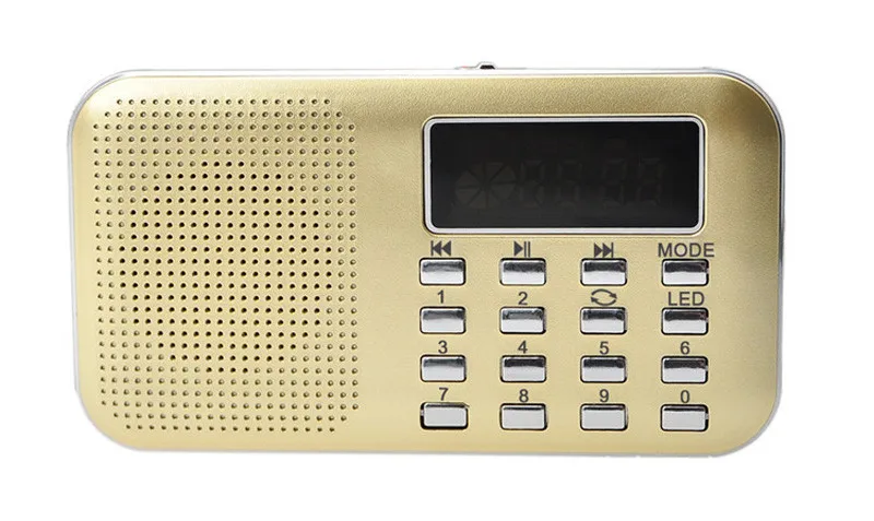 MP3-плеер портативный ультра-тонкий FM AM радио танцевальный музыкальный плеер мини-динамик ЖК-дисплей AUX USB TF светодиодный светильник Поддержка Карта MicroTF