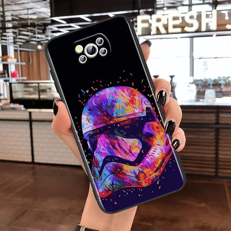Star Wars Color Robot For Xiaomi Civi Poco X3 NFC X2 M3 M2 F2 F3 Pro C3 F1 A2 Lite Mix3 Play Soft Black Phone Case
