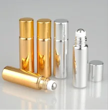 

5ML Metal Roller Refillable Bottle Essential Oils Roll-on Glass Perfume Bottles Cosmetics Container Travel lotion Spray Atomizer