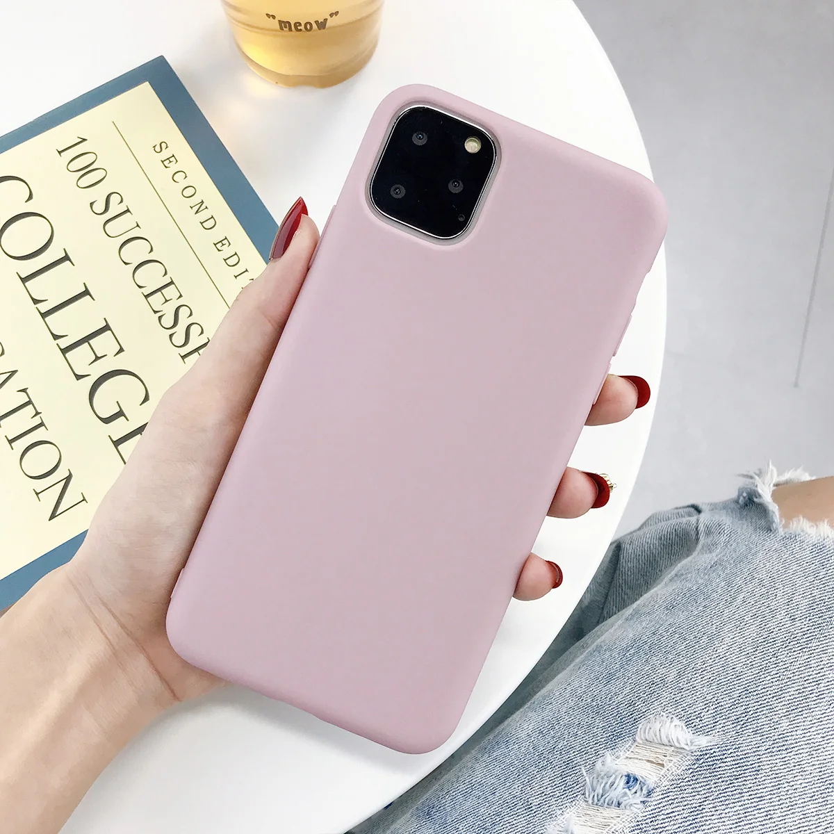 Pink Lovebay карамельный чехол для телефона для iPhone 6 6s 7 8 Plus X XR XS 11 Pro Max милый простой однотонный Мягкий силиконовый чехол для iPhone 11 - Цвет: Pink