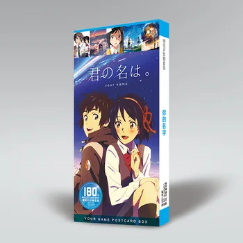 

Your Name Taki Tachibana Mitsuha Miyamizu Fanart 180PCS Postcard Post Cards Sticker Artbook Gift Cosplay Props Book Set New