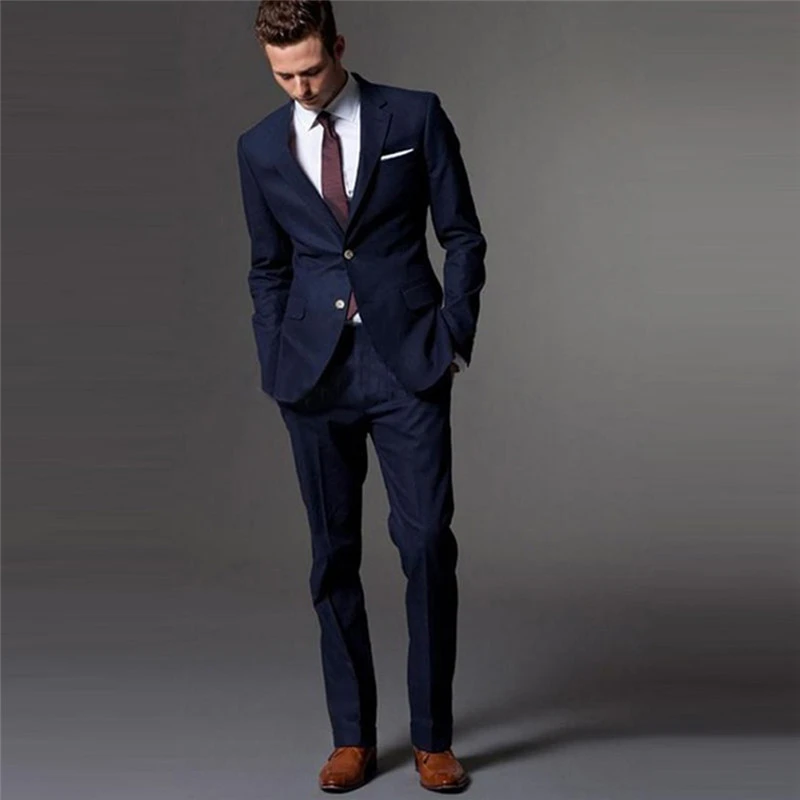 Pantalon traje azul marino Clearance