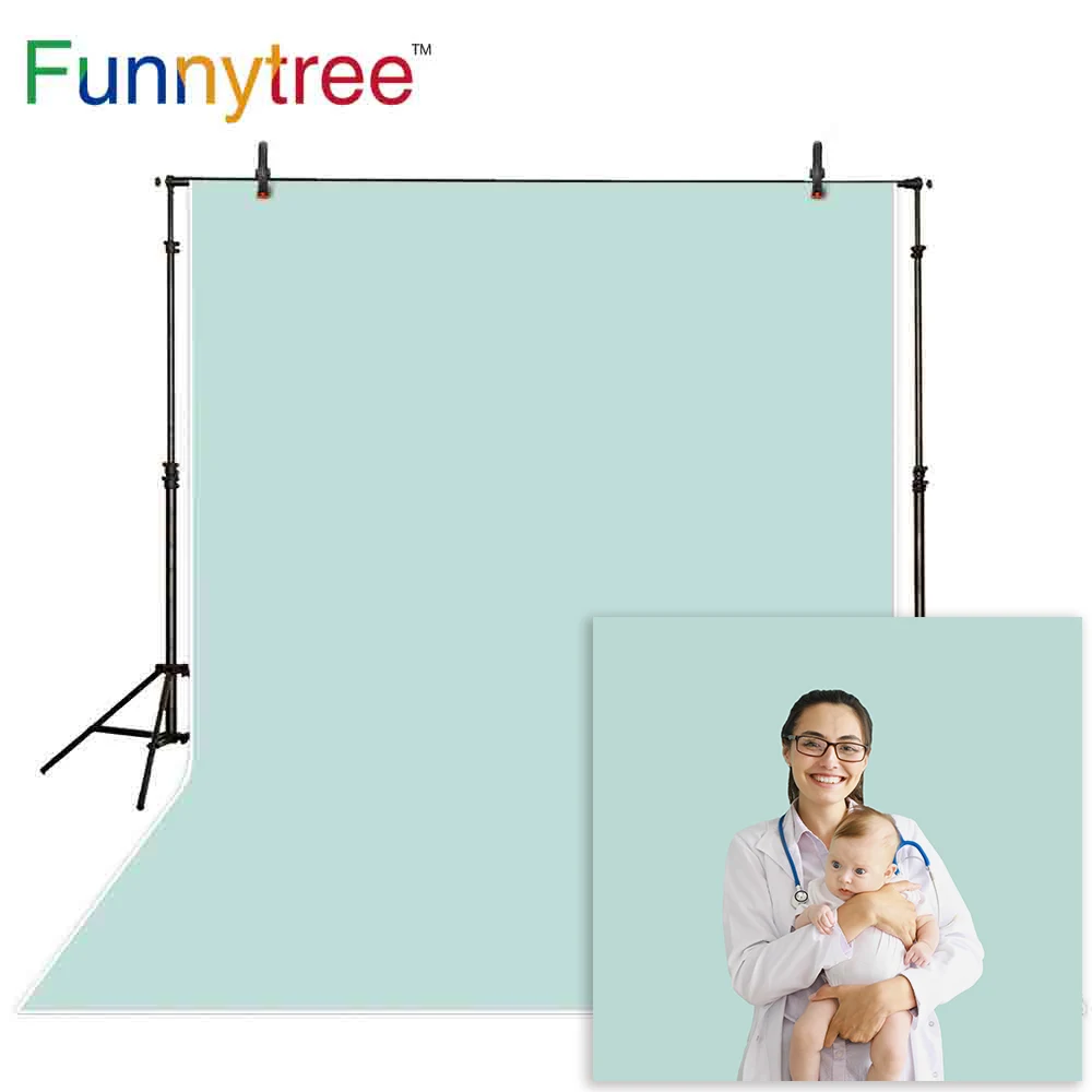 

Funnytree photographic background new Year Gray blue green solid color Baby studio photo studio backdrops photophone photocall